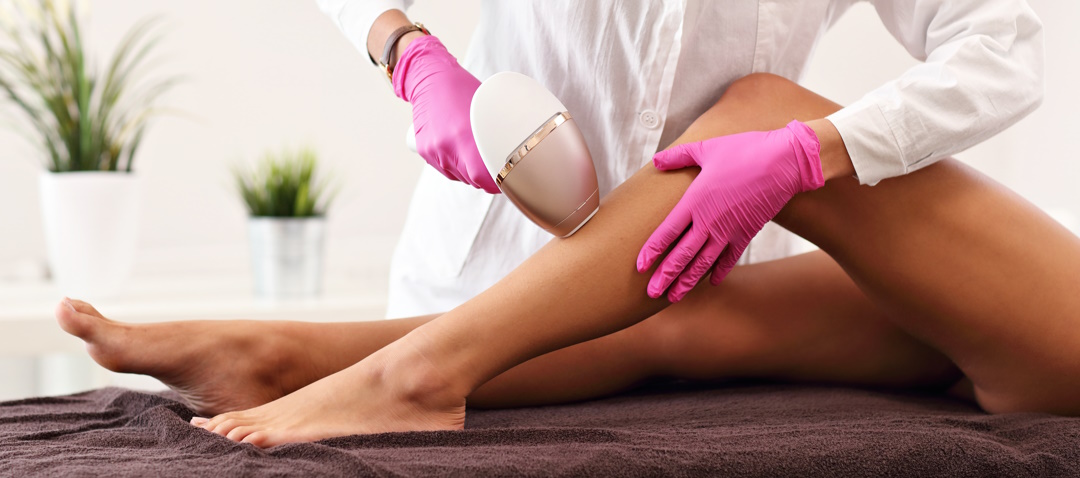 adult woman having laser hair removal